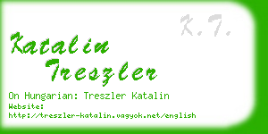 katalin treszler business card